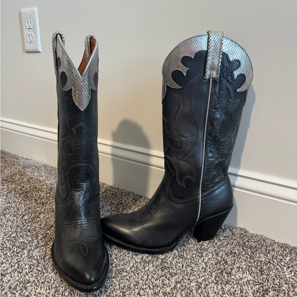 Miranda Lambert Idyll Wind Black and Silver Western Cowboy Boots